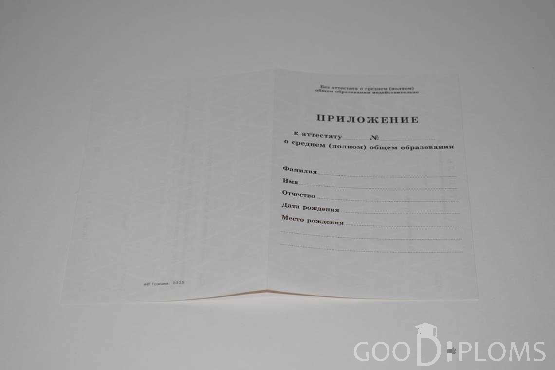 Приложение к Аттестату За 11 Класс период выдачи 1994-2007 -  Кривой Рог