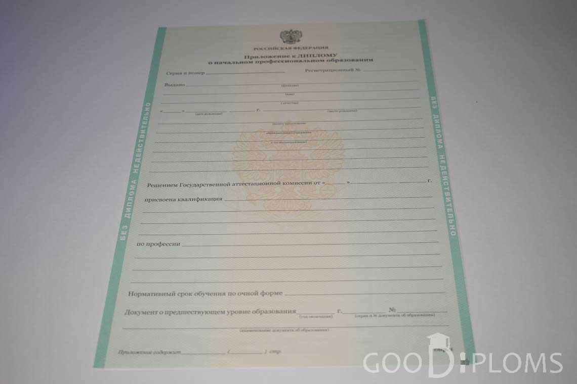 Приложение к Диплому Училища период выдачи 2011-2020  -  Кривой Рог