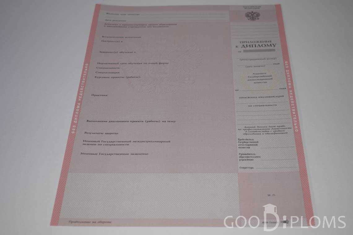 Приложение к Диплому Техникума период c 2003 по 2007 год - Кривой Рог