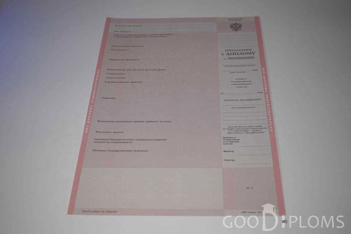 Приложение к Диплому Техникума с Отличием в период c 1997 по 2002 год - Кривой Рог
