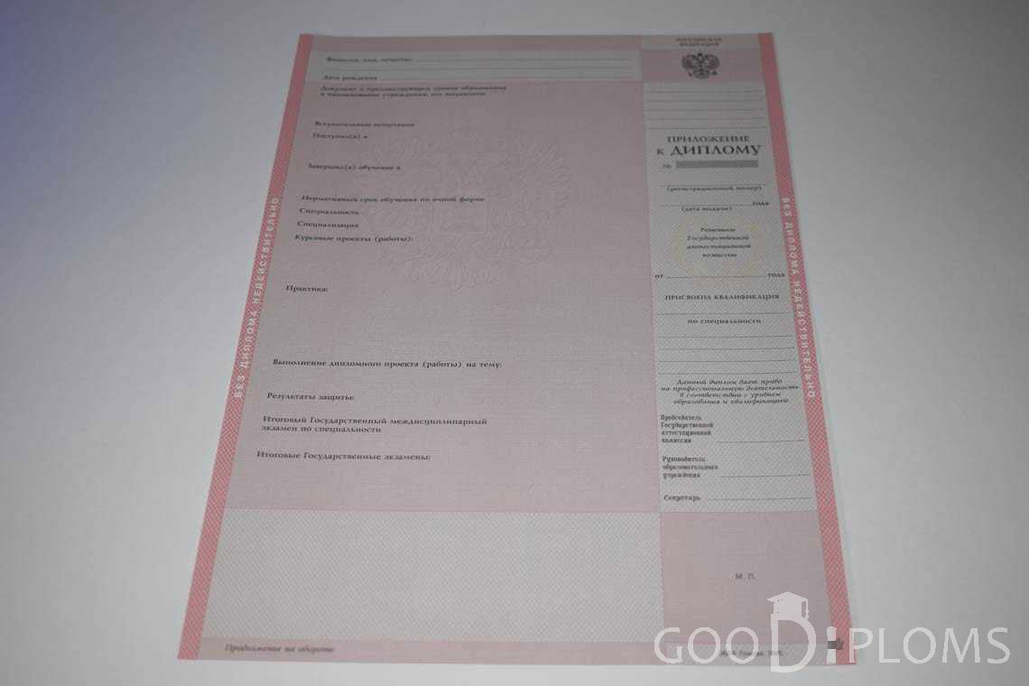 Приложение к Диплому Техникума с Отличием  в период c 2003 по 2007 год - Кривой Рог