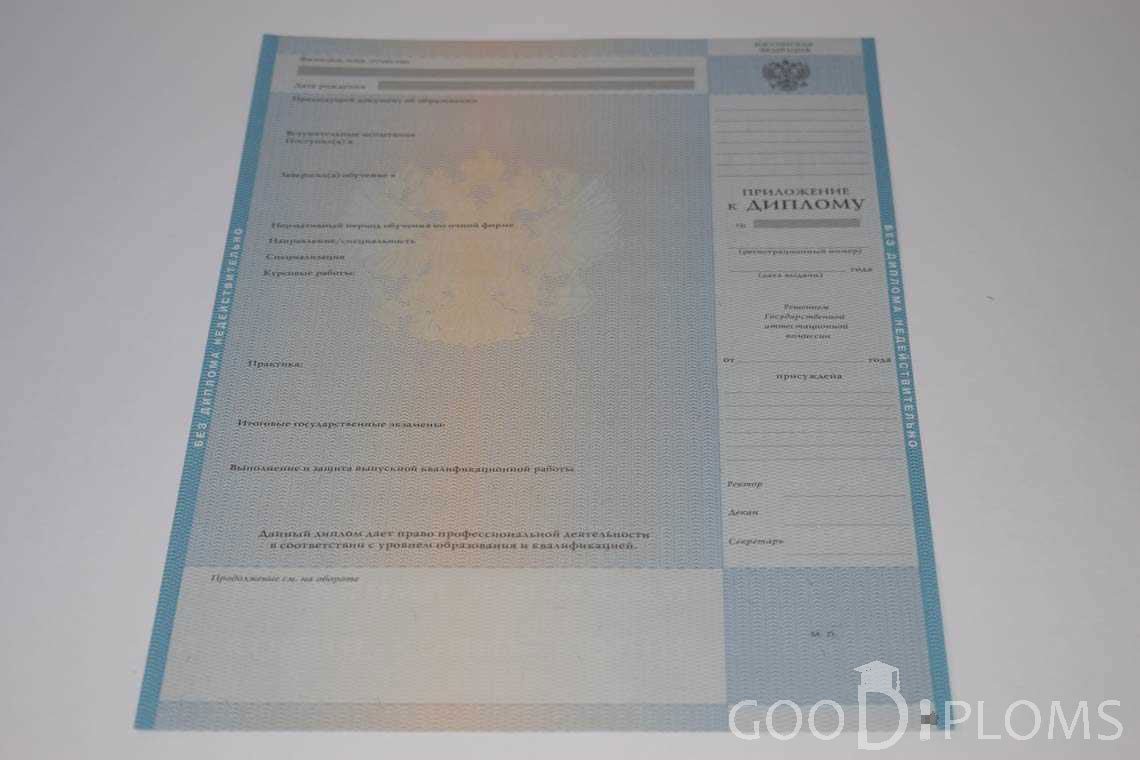 Приложение к Диплому о Высшем Образовании с Отличием - Кривой Рог