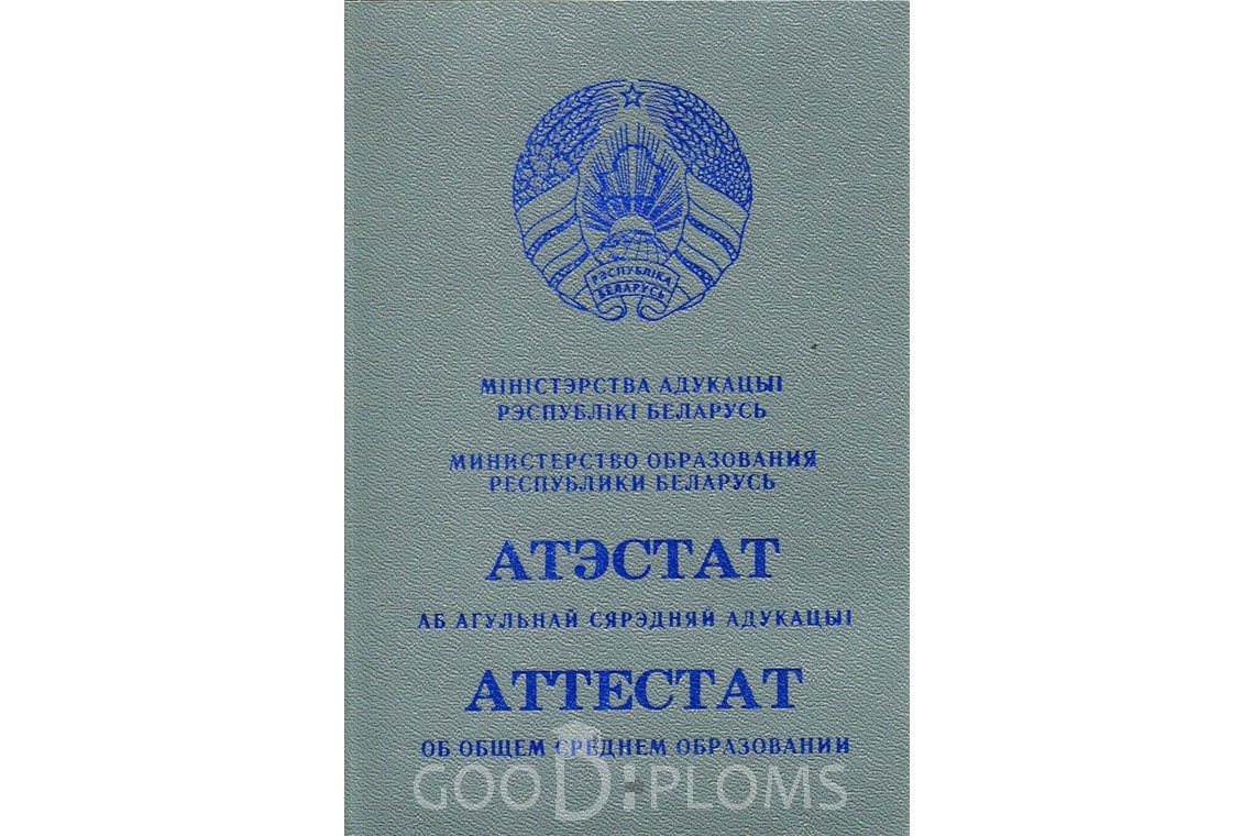 Белорусский аттестат за 11 класс - Обратная сторона- Кривой Рог