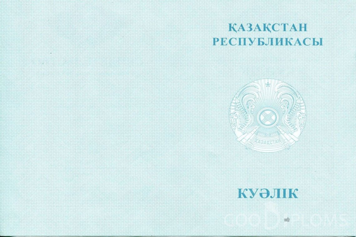 Казахский аттестат за 9 класс - Обратная сторона- Кривой Рог