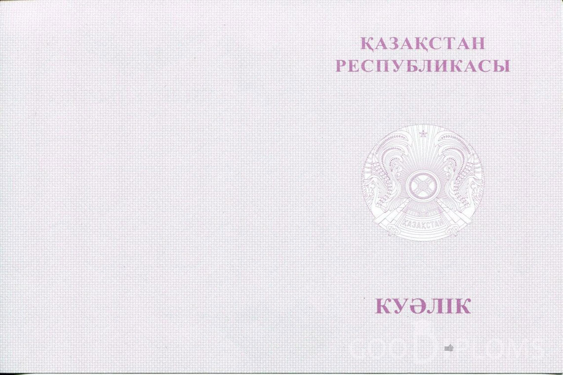 Казахский аттестат за 9 класс с отличием - Обратная сторона- Кривой Рог